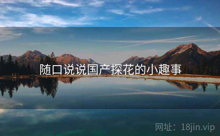 随口说说国产探花的小趣事
